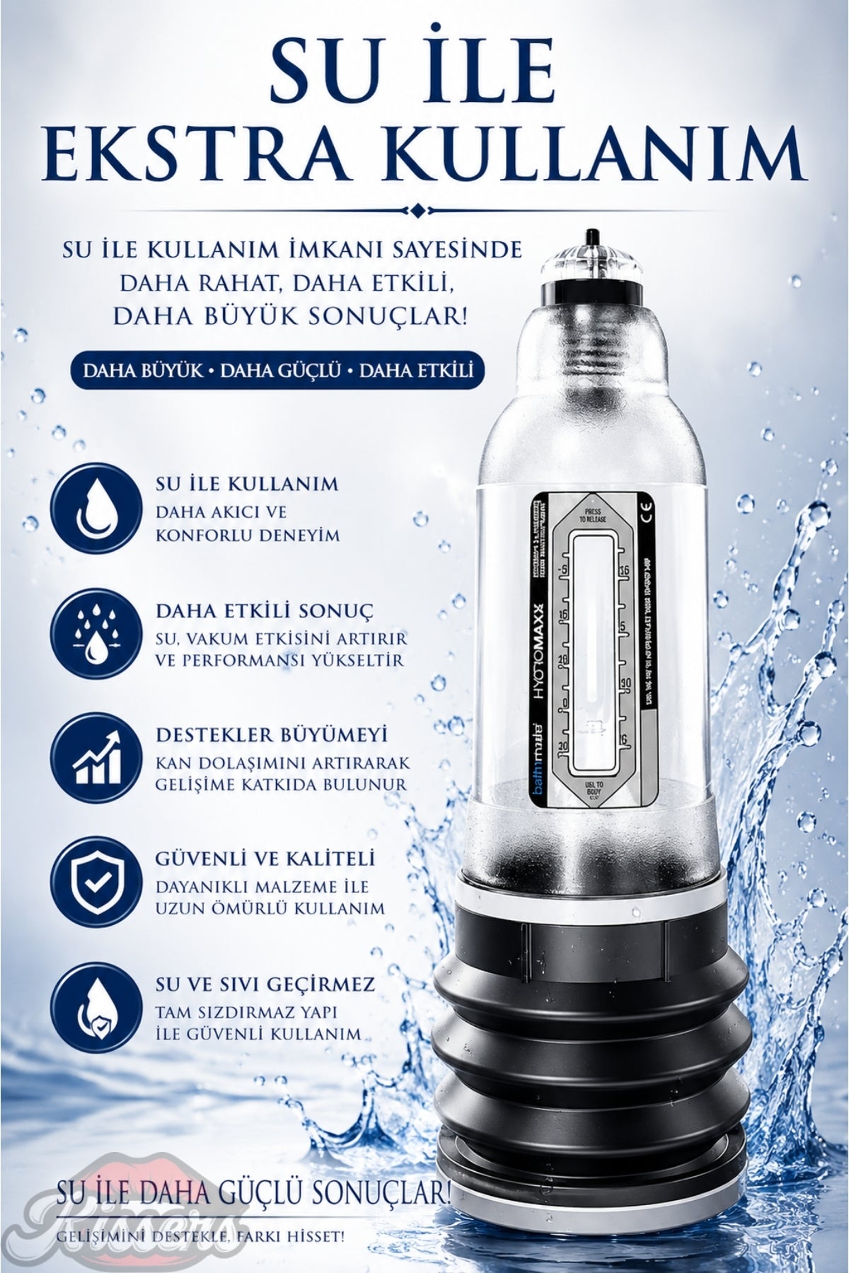 Bathmate Etkili Ultra Güçlü Hidroponik Hydromax 9 Penis Pompası