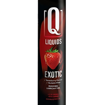 Q Liquids Exotic Çilek Aromalı Kayganlaştırıcı Jel 125 ml Yenilebilir Formül