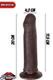 Hareketli Kayar Deri Çift Katmanlı Realistik Dildo Ultra Yumuşak Gerçekçi Titreşimli Zenci Yapay Penis 20 cm