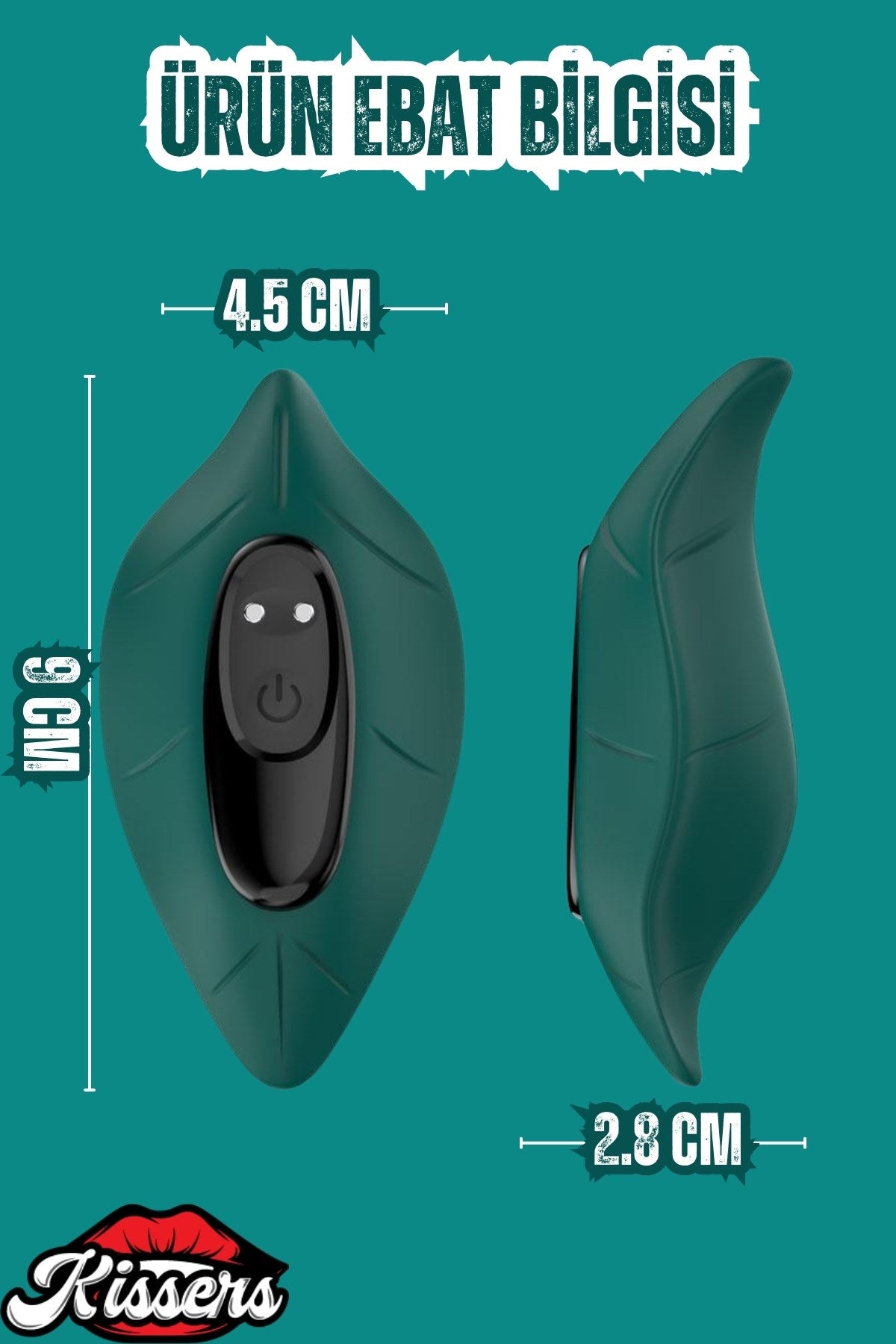 Cinsel Oyuncak Güçlü Titreşimli Kablosuz Kumandalı Sessiz Giyilebilir Vibratör Yeşil 9 Cm