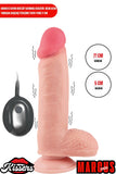 Hareketli Kayar Deri Çift Katmanlı Realistik Dildo Ultra Yumuşak Gerçekçi Titreşimli Yapay Penis 21 cm