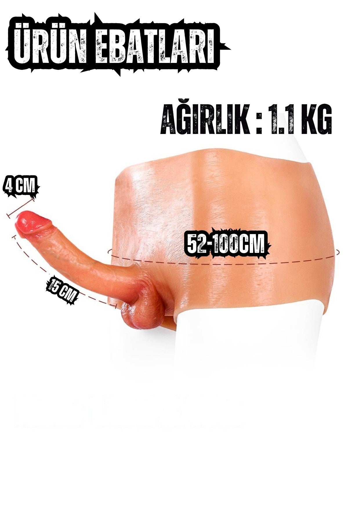 Medikal Silikon Malzeme Gerçekçi Yapıda Giyilebilir Yapay Penis Strap-On Penis