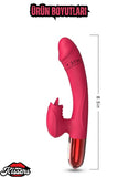 V2 Şarjlı Akıllı Isıtmalı Güçlü Titreşimli G-Spot Klitoris Uyarıcı Yapay Penis Dil Vibratör