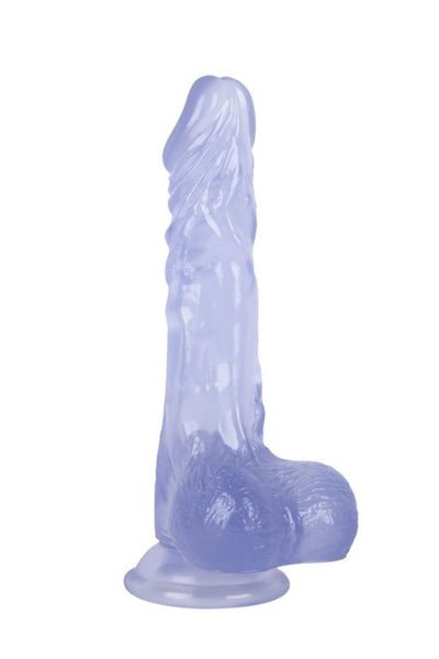 Ultra Realistik Eğilip Bükülebilir G Noktası Ve Klitoris Uyarıcı Jel Mor Penis Dildo 19 Cm