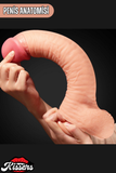 Lovetoy Ultra Gerçekçi Çift Katmanlı Platin Silikon Yüksek Kalite Dildo Penis 30.5 cm