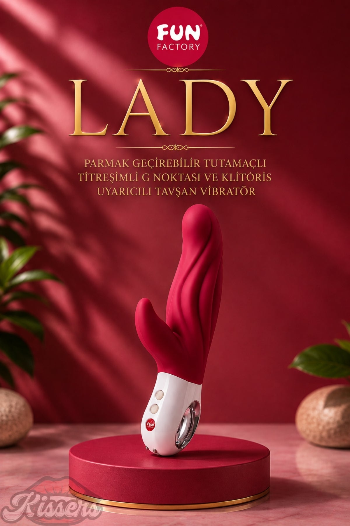 Fun Factory Lady Parmak Geçirilebilir Tutamaçlı Titreşimli G Noktası ve Klitoris Uyarıcılı Tavşan Vibratör 2