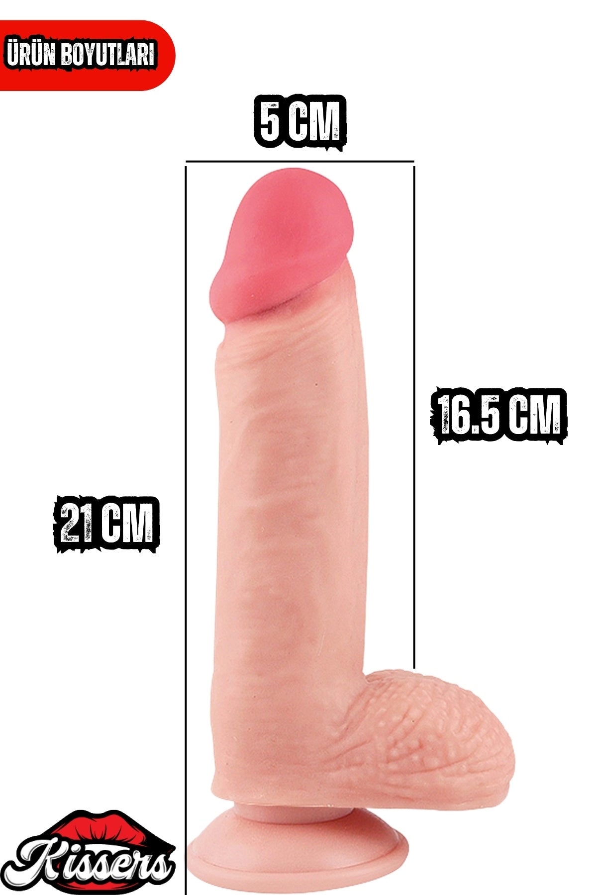 Hareketli Kayar Deri Çift Katmanlı Realistik Dildo Ultra Yumuşak Gerçekçi Titreşimli Yapay Penis 21 cm