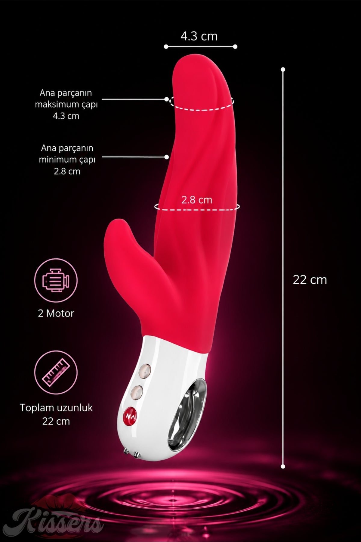 Fun Factory Lady Parmak Geçirilebilir Tutamaçlı Titreşimli G Noktası ve Klitoris Uyarıcılı Tavşan Vibratör 2
