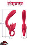 Cinsel Oyuncak Ellie Şarjlı Klitoris G Nokta Uyarıcı Dil Yalama Hareketli Kavisli Vibratör