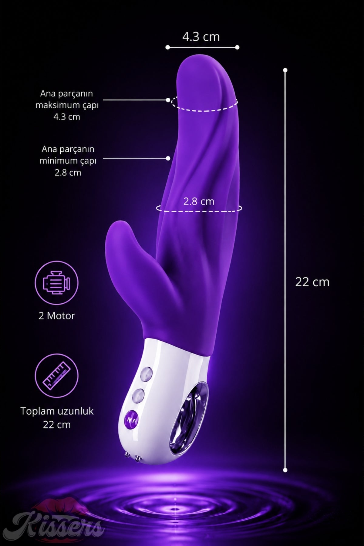 Fun Factory Lady Parmak Geçirilebilir Tutamaçlı Titreşimli G Noktası ve Klitoris Uyarıcılı Tavşan Vibratör