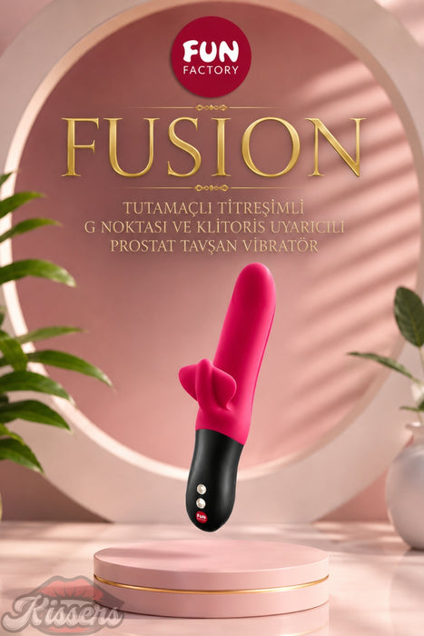 Fun Factory Fusion Tutamaçlı Titreşimli G Noktası ve Klitoris Uyarıcılı Prostat Tavşan Vibratör