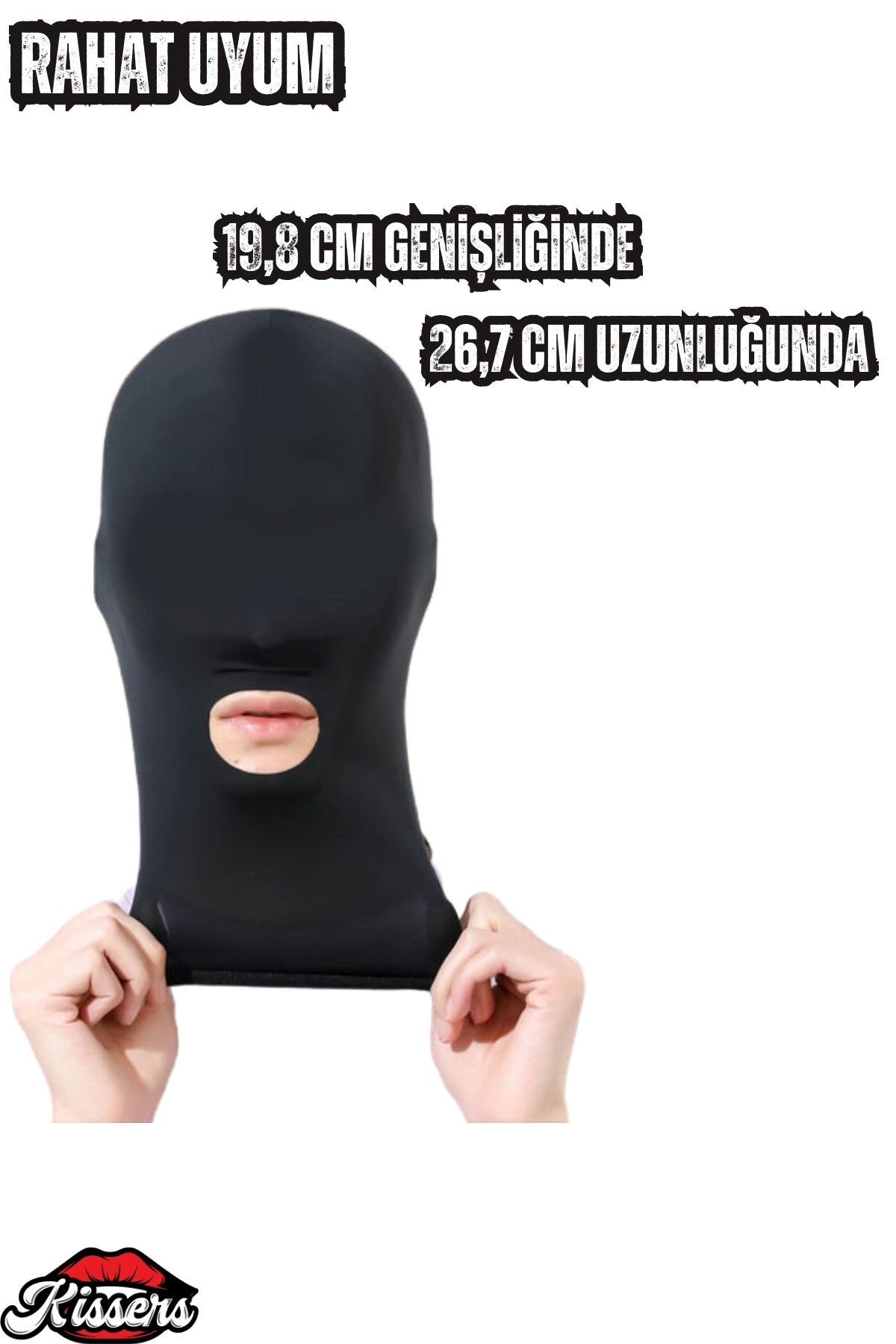 Full Face Kapalı Göz Delikli Ağız Oral Tam Yüz Fantezi Maske