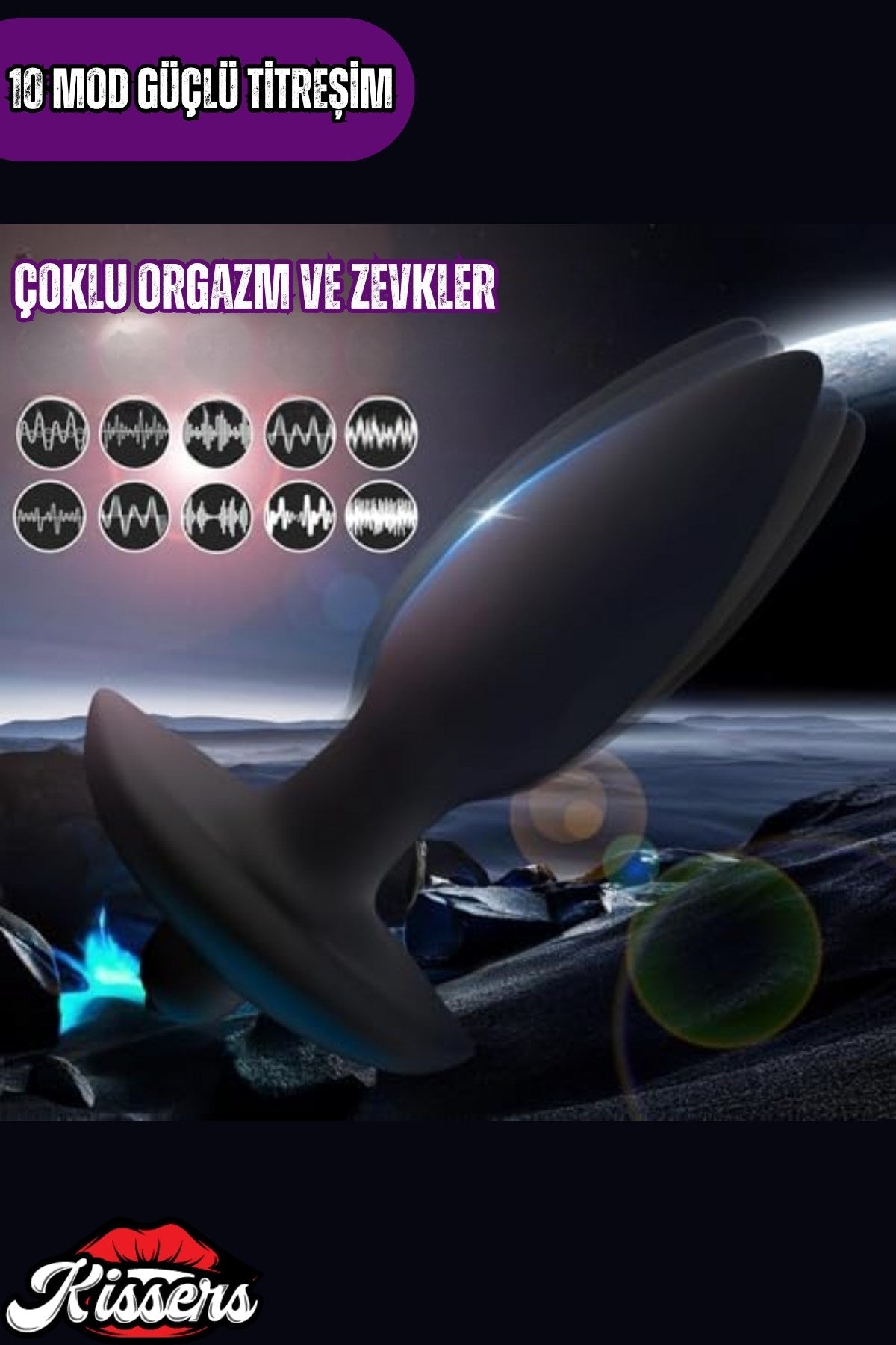 Özel Dokuda üçlü Titreşimli Prostat ve Anal Uyarıcı Vibratör Genişletici Açıcı Plug