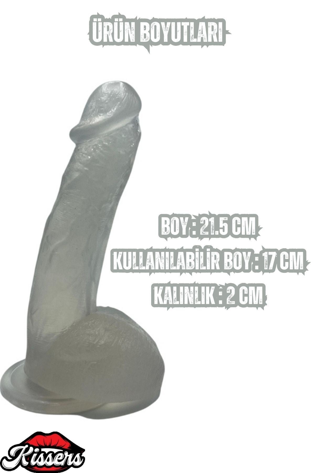 Ultra Realistik Damarlı Bükülebilir Vantuzlanabilir Jel Dokusunda Dildo Penis 21.5 Cm
