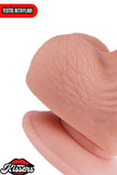 Hareketli Kayar Deri Çift Katmanlı Realistik Dildo Ultra Yumuşak Gerçekçi Titreşimli Yapay Penis 22 cm