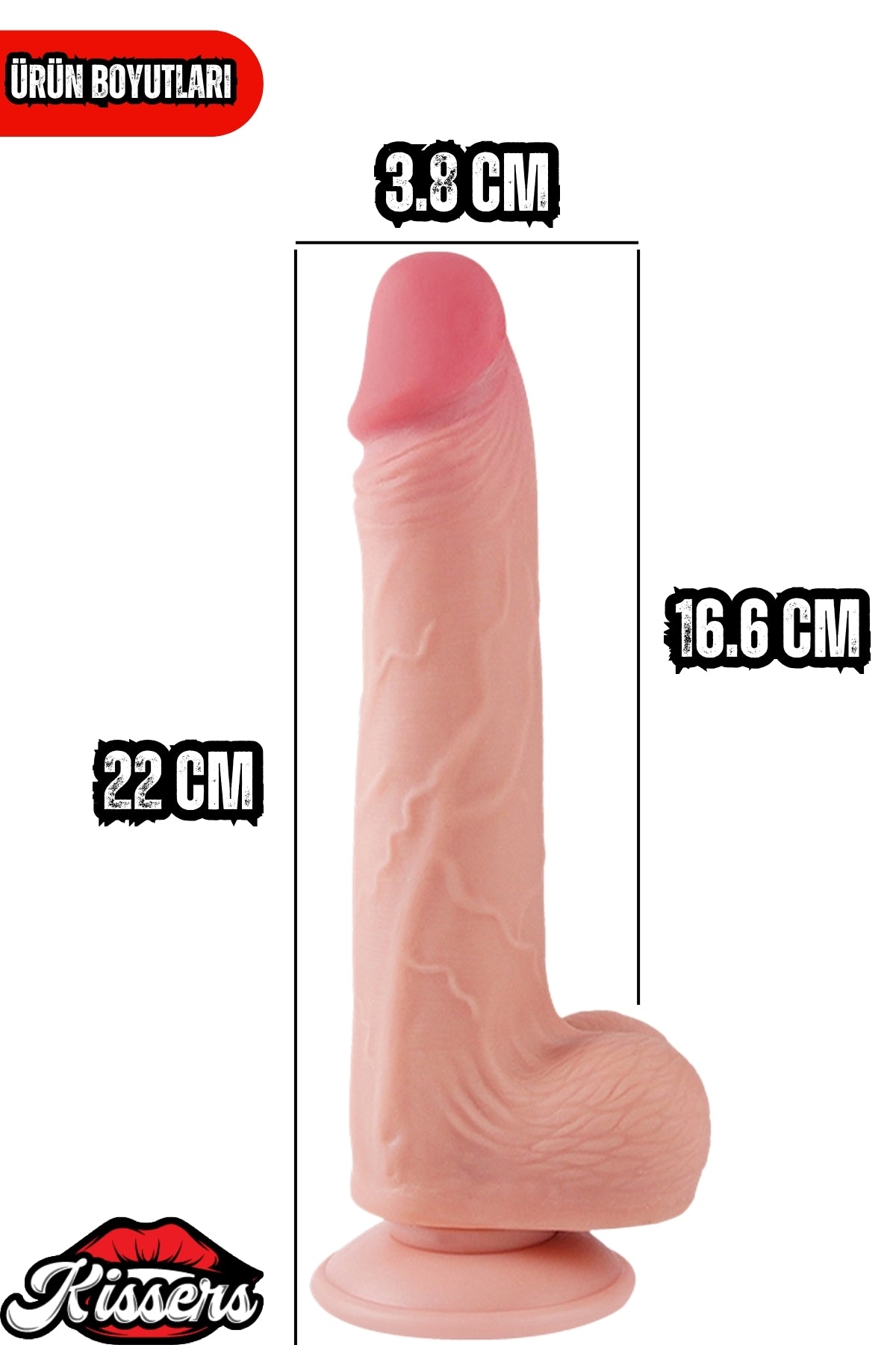 Hareketli Kayar Deri Çift Katmanlı Realistik Dildo Ultra Yumuşak Gerçekçi Titreşimli Yapay Penis 22 cm