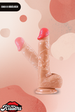 Gerçekçi Realistik Dokuda Vantuzlu Dildo Yapay Sert Penis 21 cm