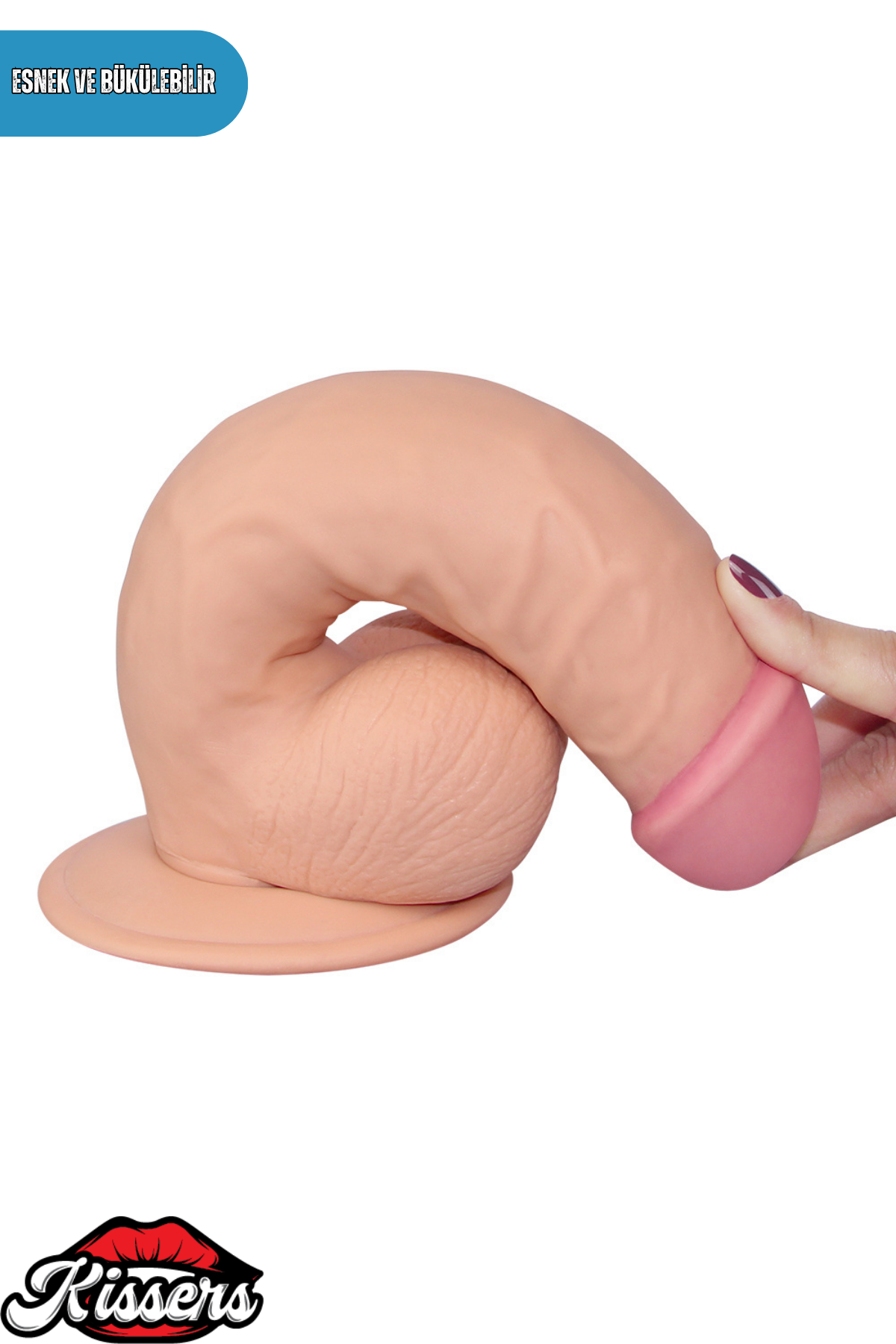 Lovetoy Eğilip Bükülebilir Vantuzlanabilir Ultra Soft Dildo Penis 20 cm