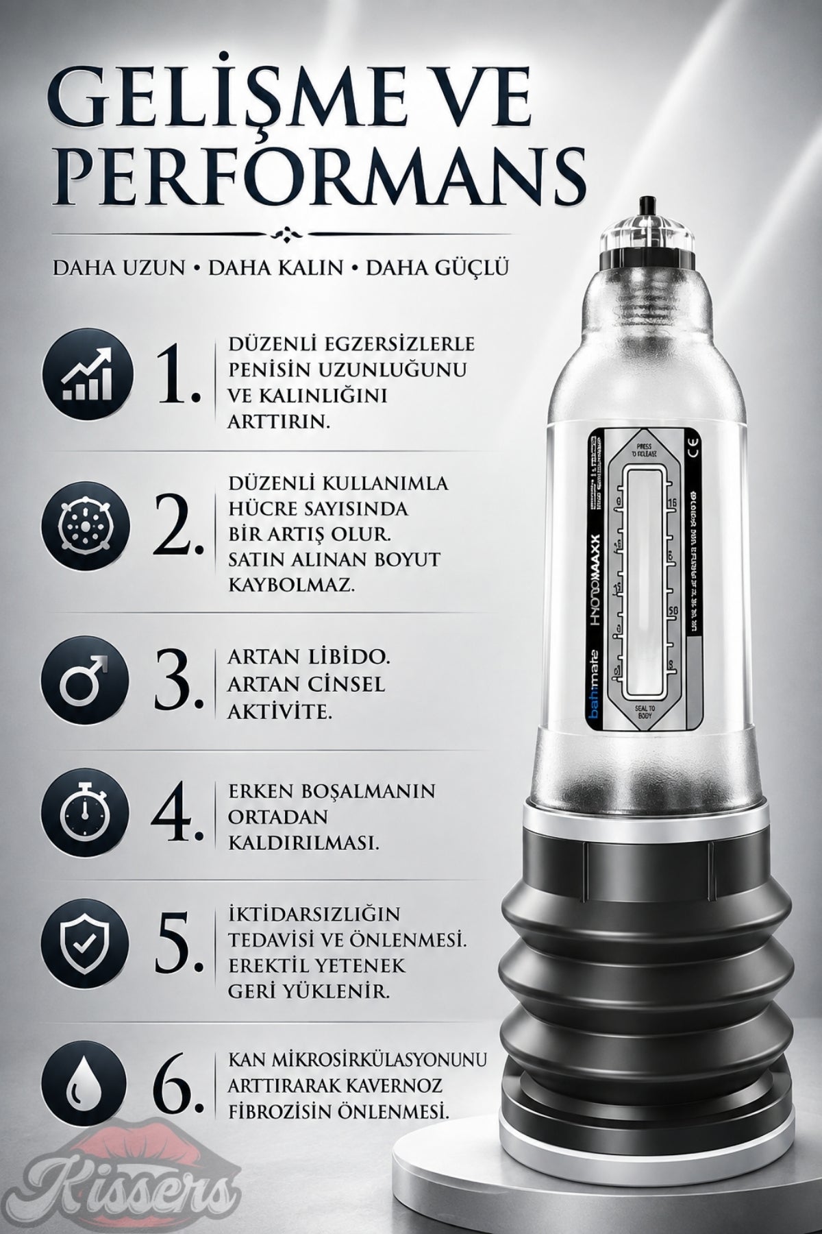 Bathmate Etkili Ultra Güçlü Hidroponik Hydromax 9 Penis Pompası