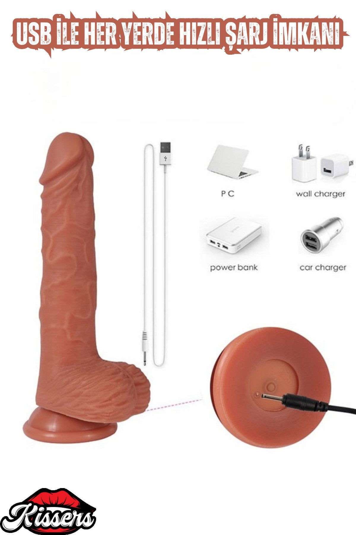 Uzaktan Kumandalı İleri Geri Döner Başlı Titreşimli Realistik Gerçekçi Ten Rengi Dildo Penis 22 Cm