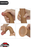 Lovetoy Ultra Gerçekçi Çift Katmanlı Platin Silikon Yüksek Kalite Dildo Penis 18.5 cm