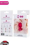 Diamond Heart Gümüş Kalpli Taşlı Silikon Anal Plug 9,5 cm Pembe Medikal Silikon