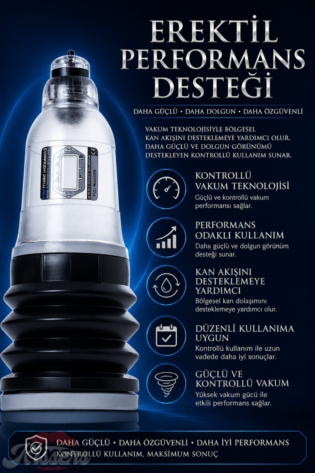 Bathmate Hydromax 3 Etkili Ultra Güçlü Hidroponik Penis Pompası