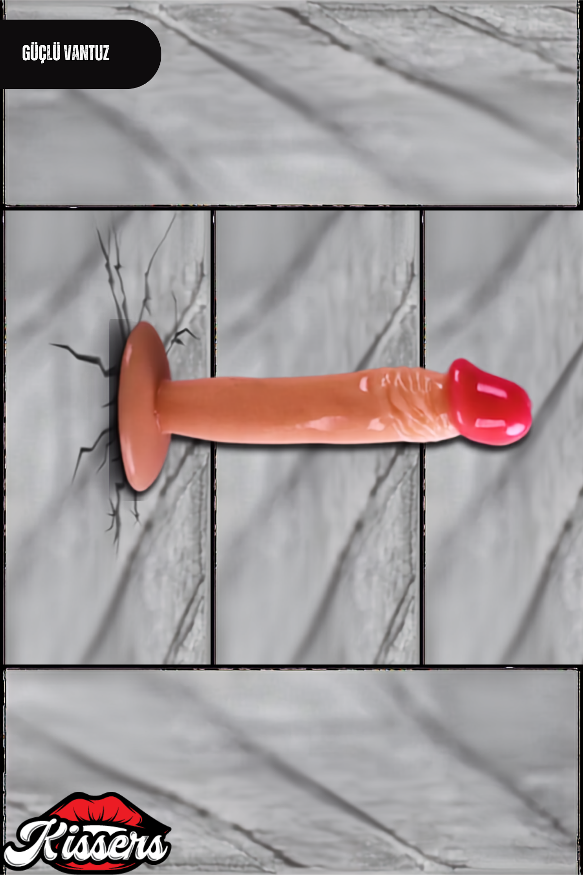 Gerçekçi Realistik Dokuda Vantuzlu Dildo Yapay Sert Penis 17 cm