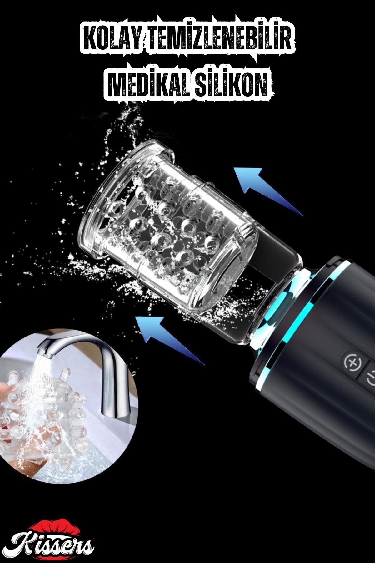 İleri Geri ve 360° Dönme Rotasyon Hareketli Vantuzlu Tam Otomatik Mastürbatör