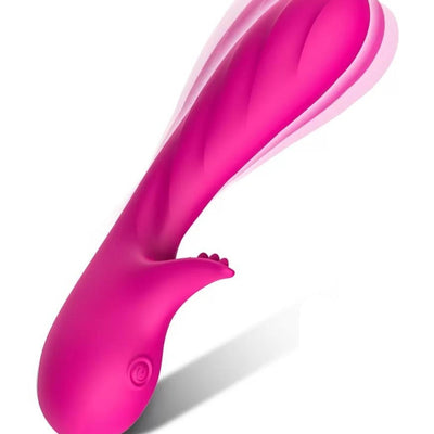 Cinsel Oyuncak Klitoris ve G Nokta Uyarıcılı Güçlü Titreşimli Sıvı Geçirmez Vibratör Pembe 18 Cm
