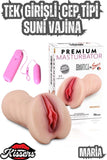 Vajinal Girişli Titreşimli Vajina Cinsel Oyuncak Saklanabilir Realistik Vajina Mastürbatör Ten Renk