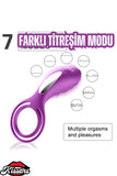 Ekstra Güçlü Klitoris Uyarıcılı 7 Farklı Titreşim Modlu Penis Halkası