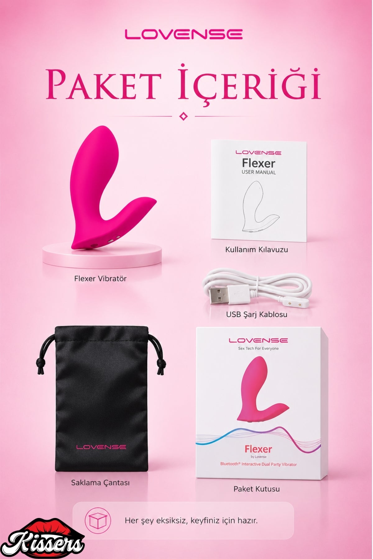 Lovense Dünyanin Her Yerinden Kontrol Edilebilen Flexer Titreşimli Vibratör