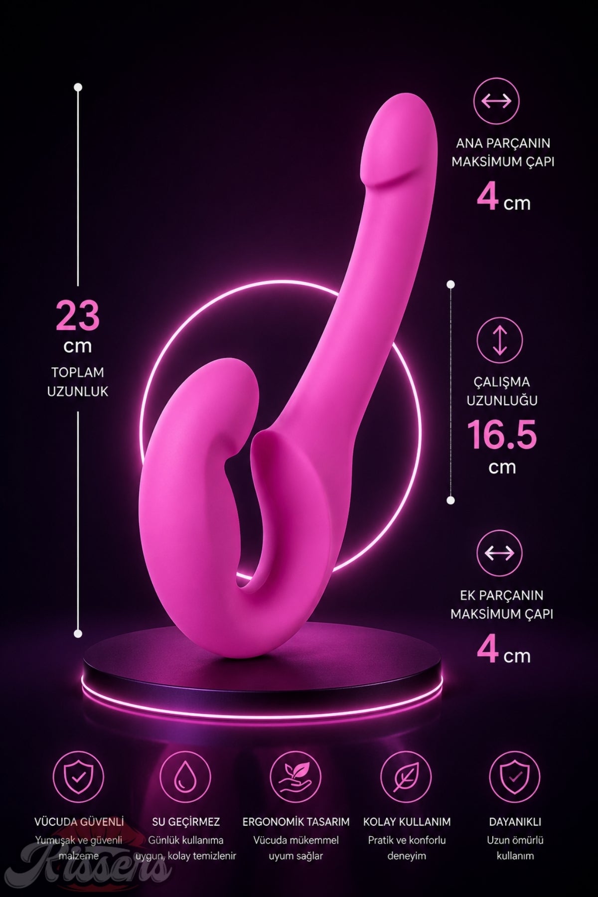 Fun Factory Share Titreşimli G Noktası ve Klitoris Uyarıcılı Çift Taraflı Strapon Vibratör