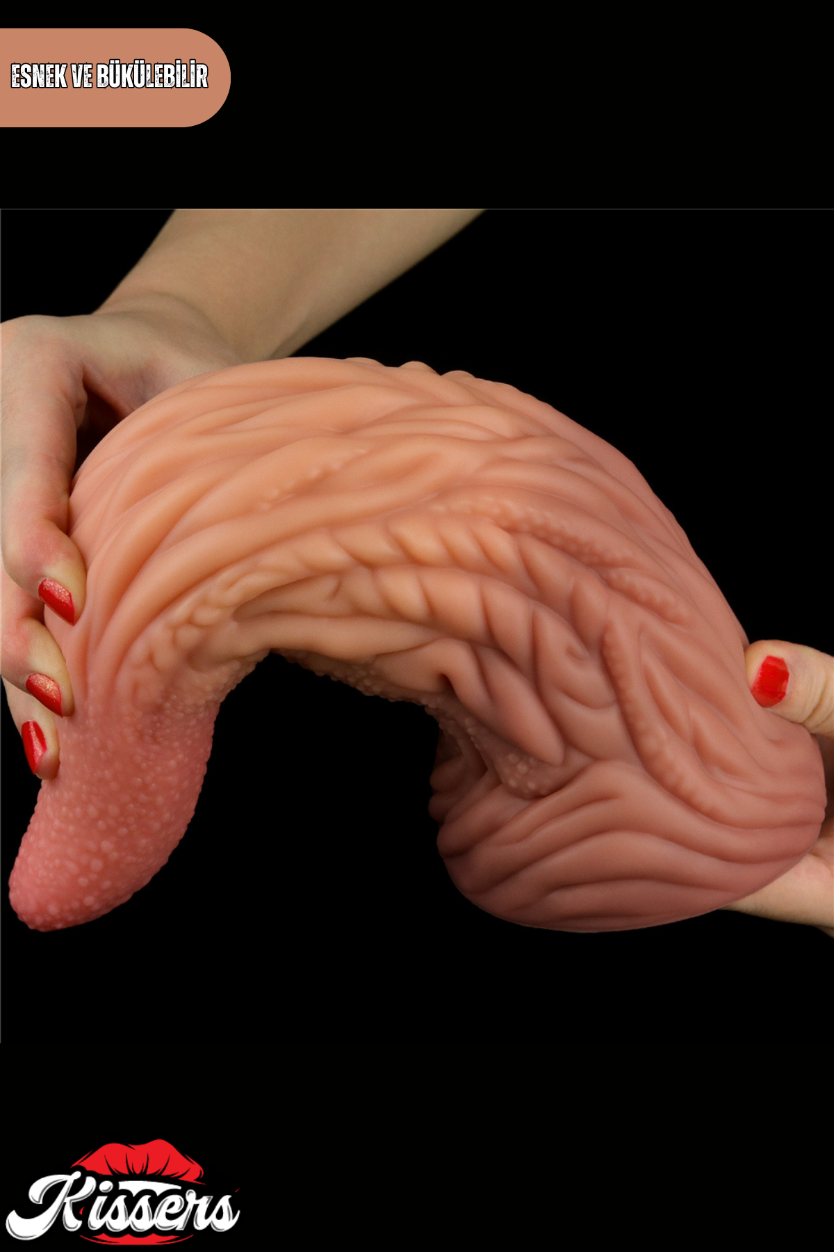 Lovetoy Ultra Gerçekçi Monster Dil Çift Katmanlı Platin Silikon Yüksek Kalite Dildo Penis 25 cm