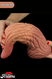 Lovetoy Ultra Gerçekçi Monster Dil Çift Katmanlı Platin Silikon Yüksek Kalite Dildo Penis 25 cm