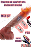 Isıtmalı İleri Geri Hareketli Titreşimli Ultra Realistik Mega Kalın Melez Dildo Penis Vibratör 29 Cm