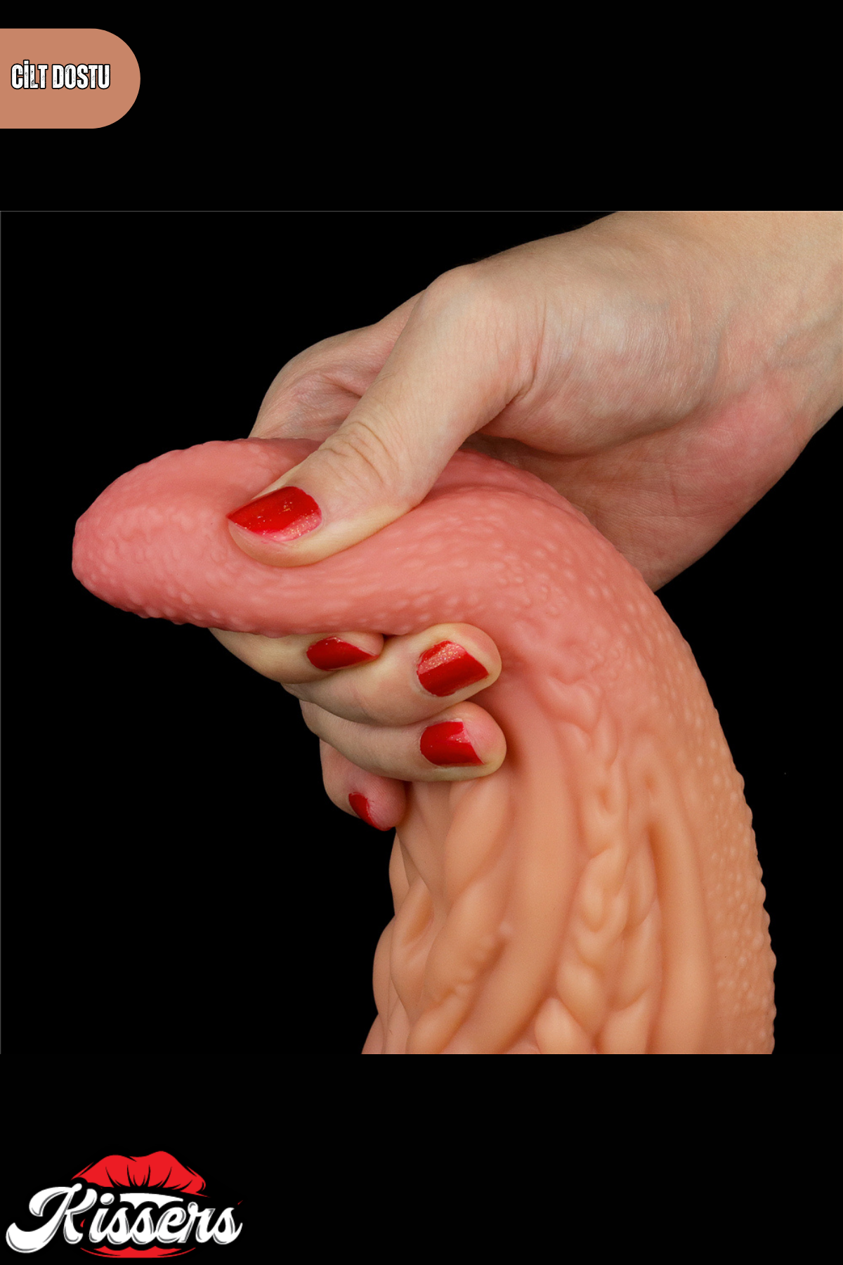 Lovetoy Ultra Gerçekçi Monster Dil Çift Katmanlı Platin Silikon Yüksek Kalite Dildo Penis 25 cm