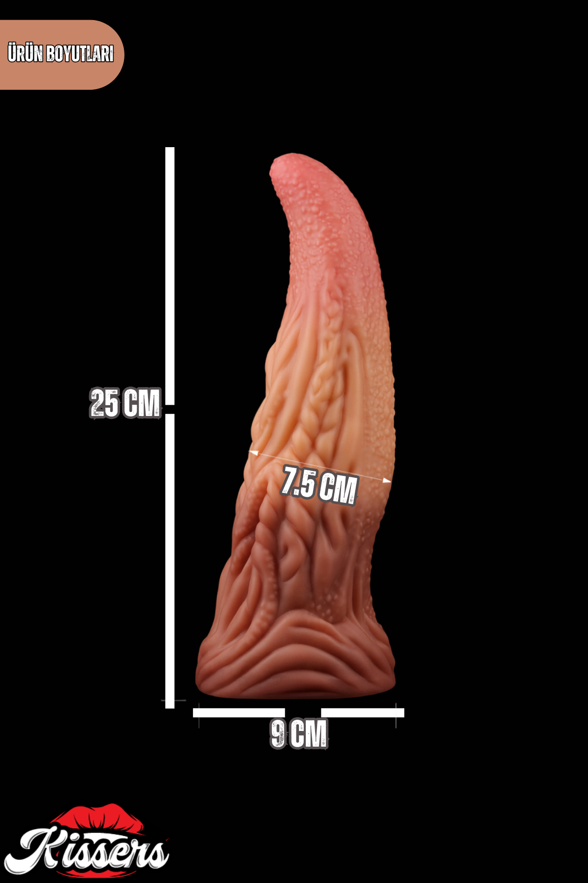 Lovetoy Ultra Gerçekçi Monster Dil Çift Katmanlı Platin Silikon Yüksek Kalite Dildo Penis 25 cm
