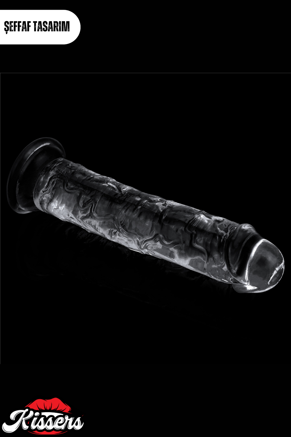 Lovetoy Ultra Realistik Şeffaf Testissiz Flawless Clear Dildo Penis 18 cm
