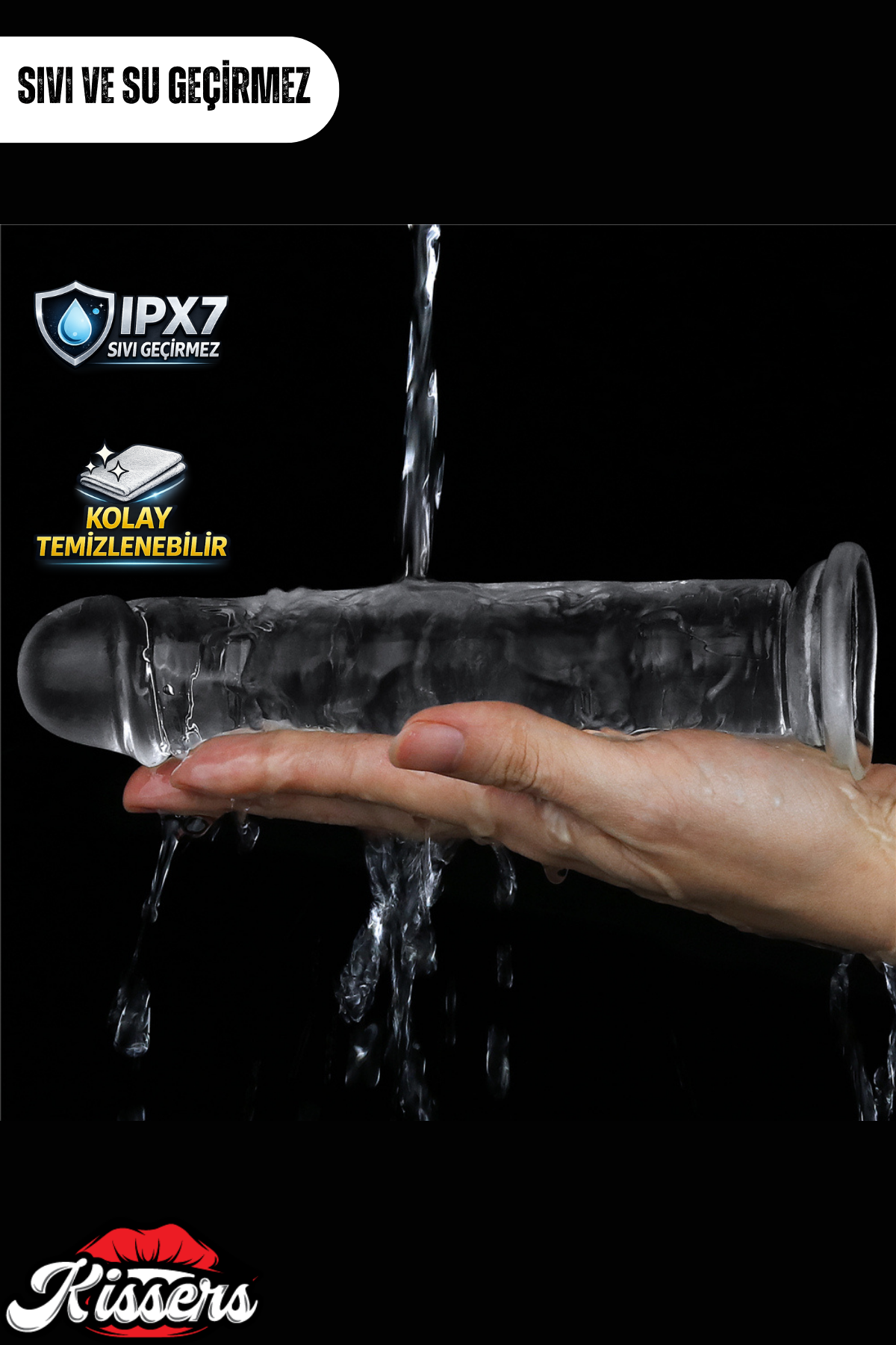 Lovetoy Ultra Realistik Şeffaf Testissiz Flawless Clear Dildo Penis 18 cm