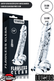 Lovetoy Ultra Realistik Şeffaf Vantuzlanabilir Flawless Clear Dildo Penis 20 cm
