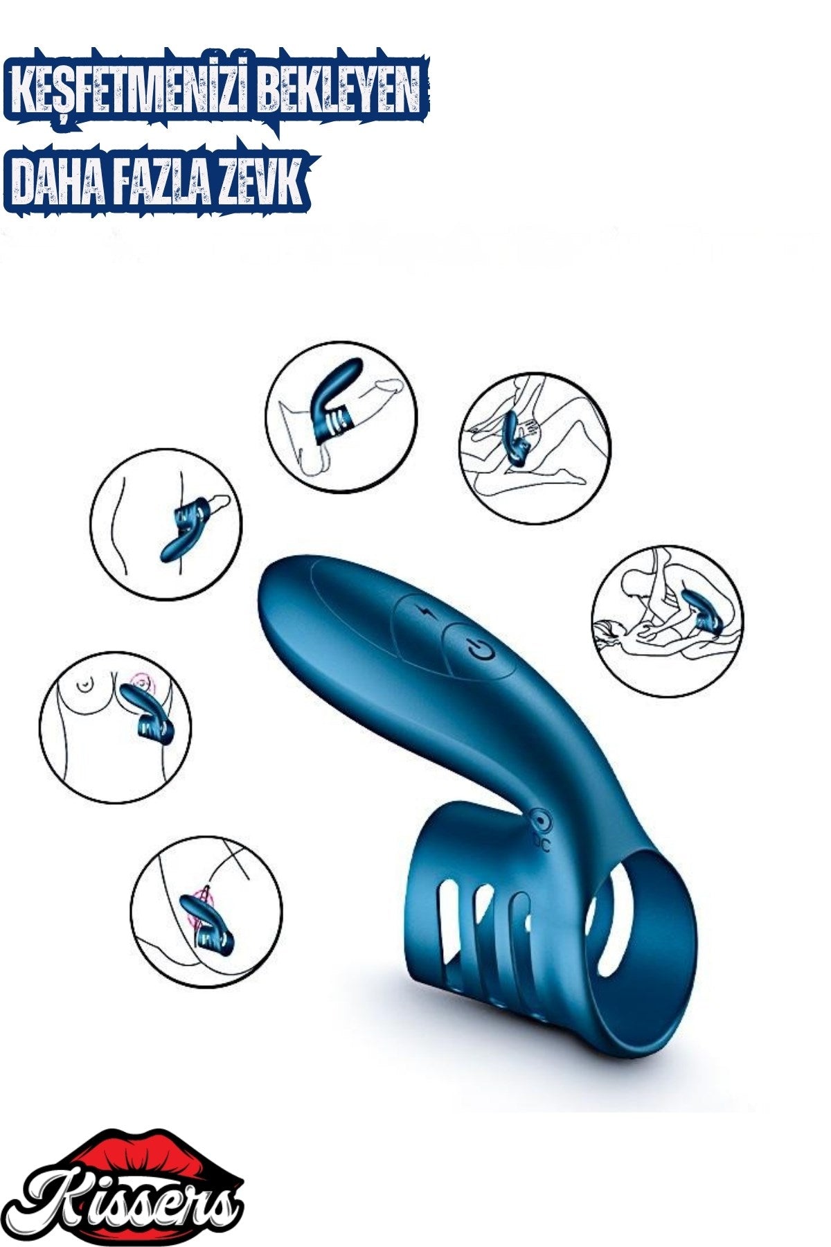 Önleyici Şarjlı Güçlü Titreşimli Klitoris Uyarıcılı Vibratör Penis Halkası