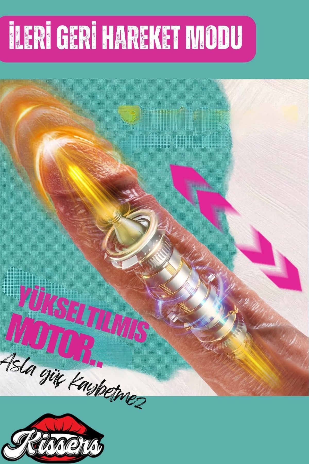 Isıtmalı Rotasyonlu İleri Geri Hareketli Ultra Realistik Uzaktan Kumandalı Melez Dildo Penis 23 Cm