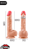 Gerçekçi Realistik Dokuda Vantuzlu Dildo Yapay Sert Penis 21 cm