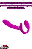 Cinsel Oyuncak Giyilebilir Şarjlı Klitoris Uyarıcı Strapless Strap-On 2 in 1 Çift Vibratör Dildo