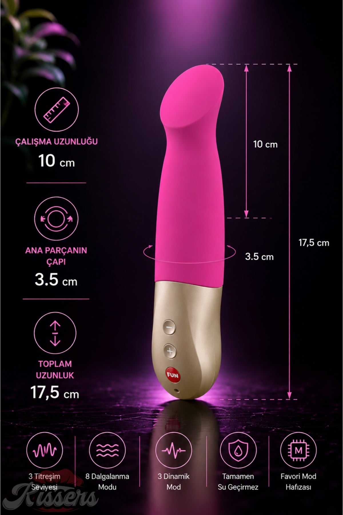 Fun Factory Sundaze Titreşimli G Noktası ve Klitoris Uyarıcılı Mini Vibratör