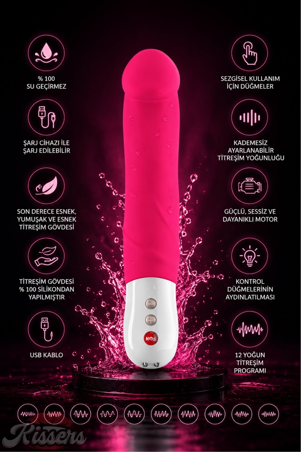 Fun Factory Big Boss Tutamaçlı Güçlü Titreşimli G Noktası ve Klitoris Uyarıcılı Tavşan Vibratör