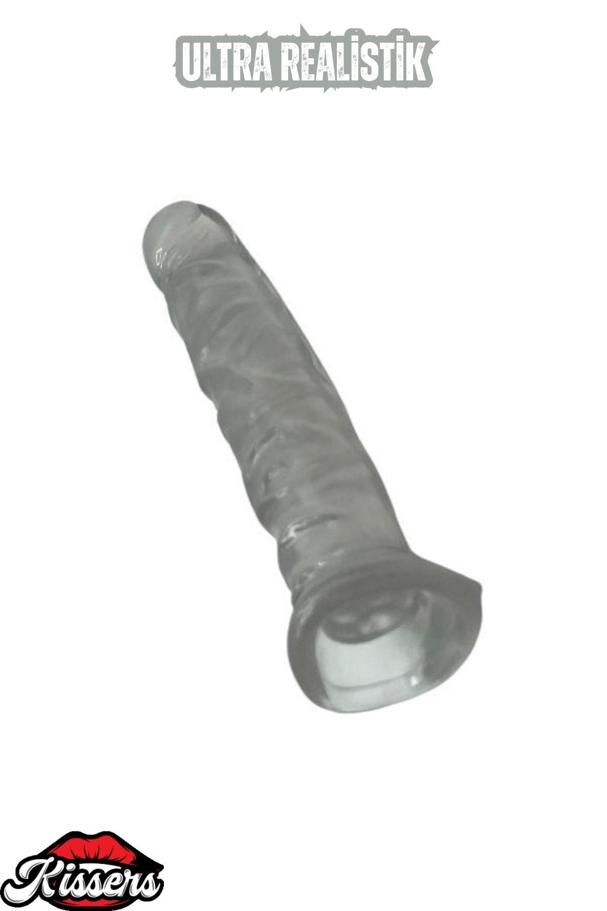 Ultra Realistik Damarlı Bükülebilir Vantuzlanabilir Jel Dokusunda beyaz Dildo Penis 23 Cm