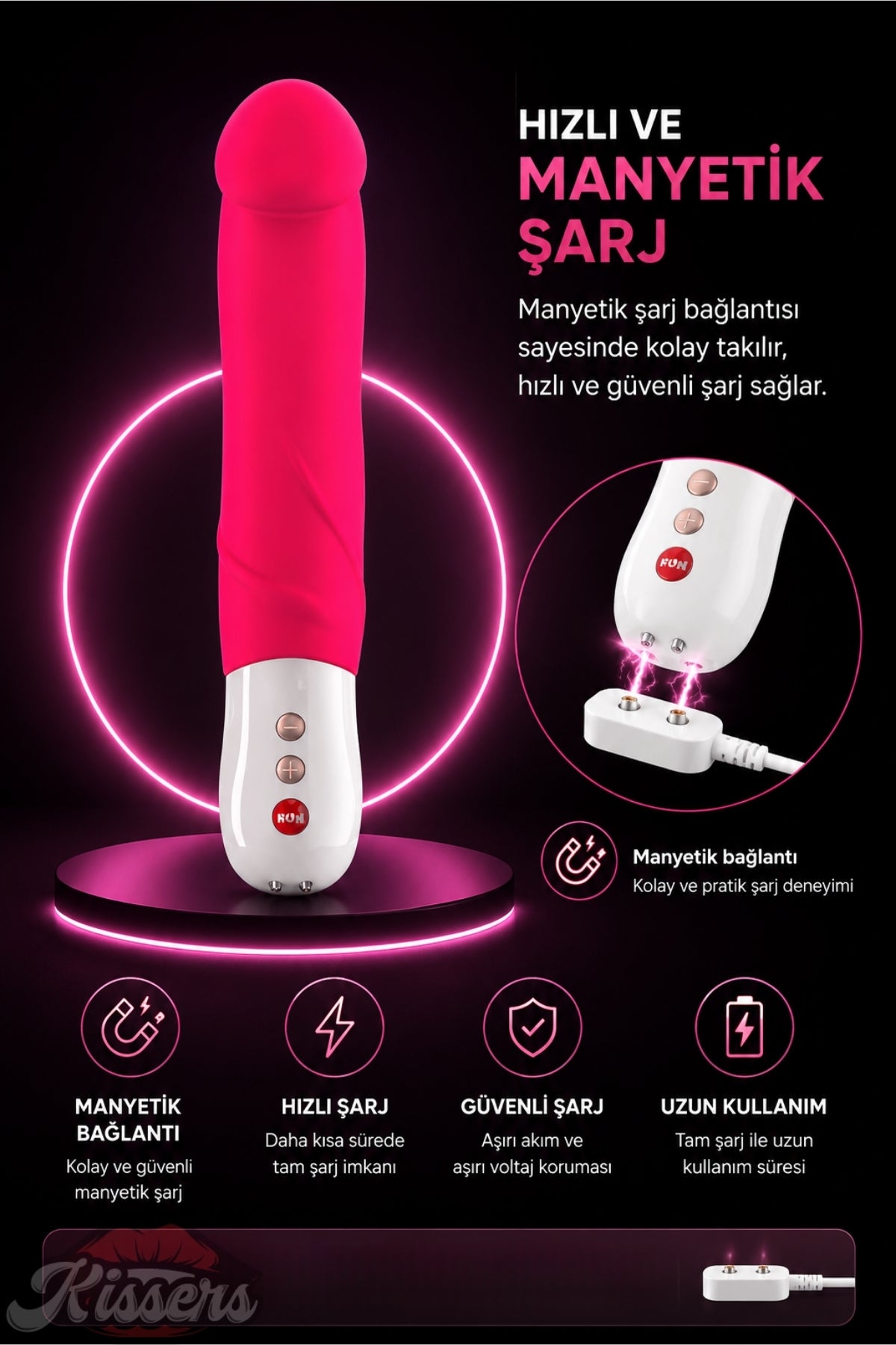 Fun Factory Big Boss Tutamaçlı Güçlü Titreşimli G Noktası ve Klitoris Uyarıcılı Tavşan Vibratör